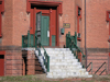 The rear entrance to theKirkbride's administrative center.